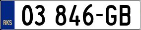 Trailer License Plate